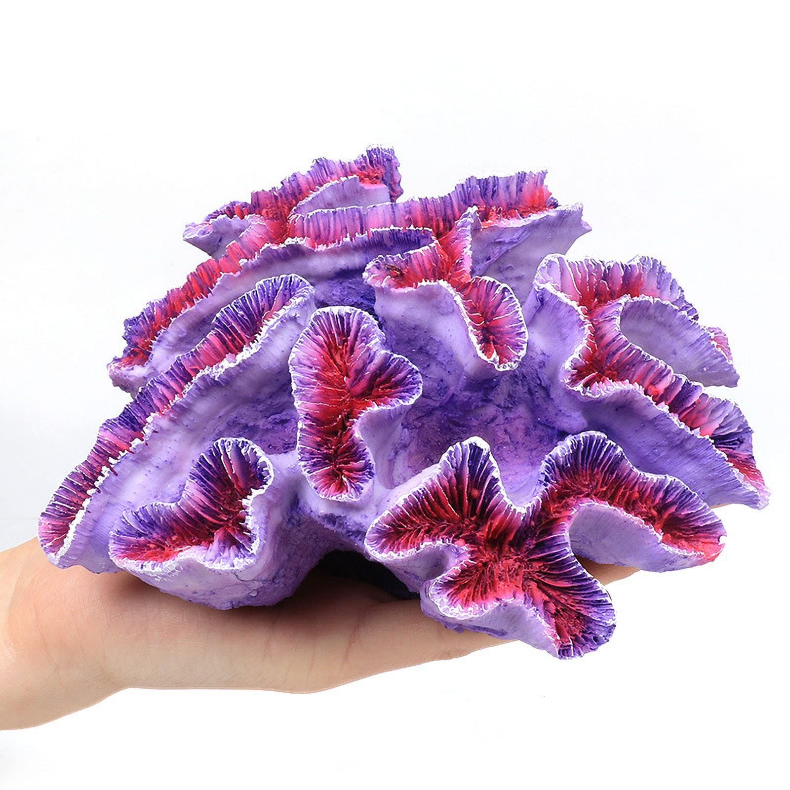 Aquarium Coral Ornaments Decor Fish Tank Plants Decoration for Aquarium Landscape, Coral Decor,Fake Coral Purple β image 2