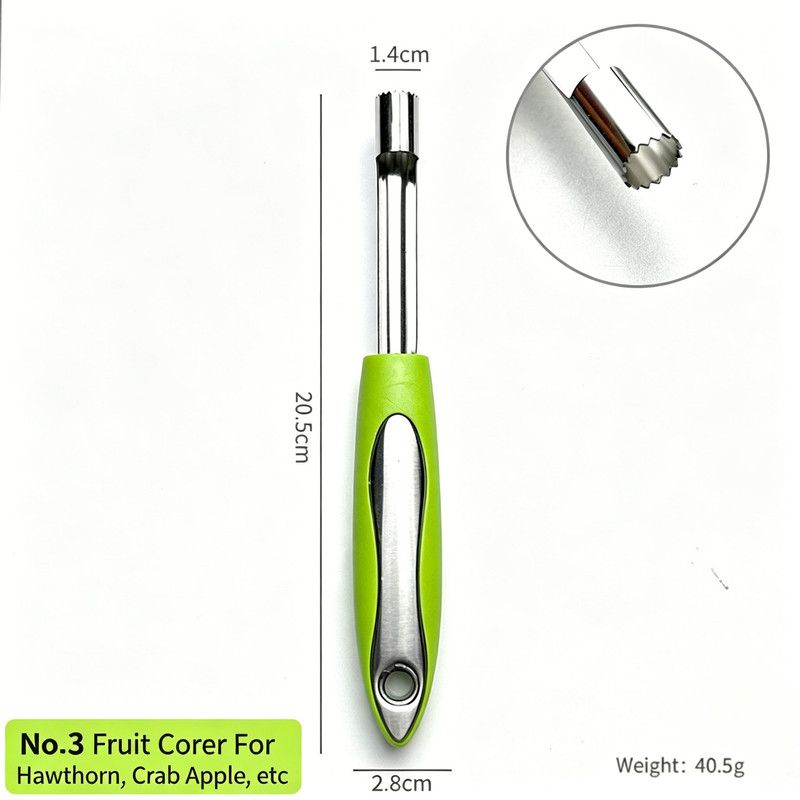 Stainless Steel Apple Corer and Fruit Cutter Tool, Manual Apple Slicer and Seed Remover — image 4