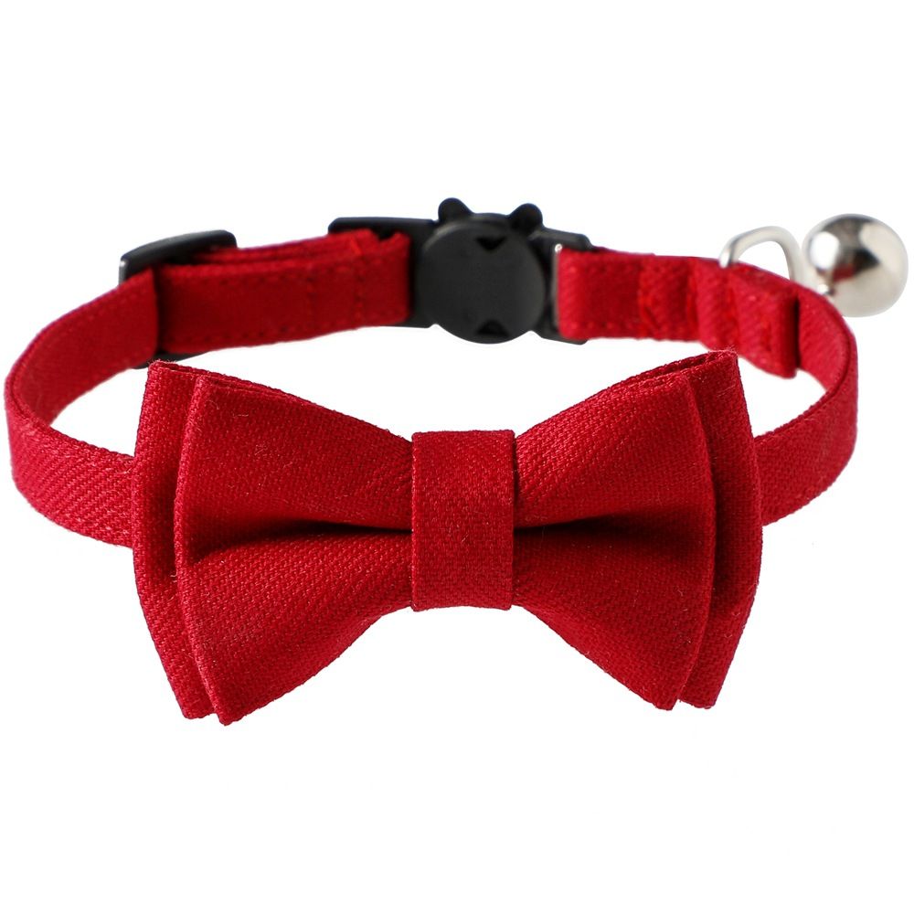 2 Pack Breakaway Cat Collars with Bell and Bowtie Comfortable Velvet Cat Collar with Cute Safety Buckle Adjustable Pet Collar โ image 4