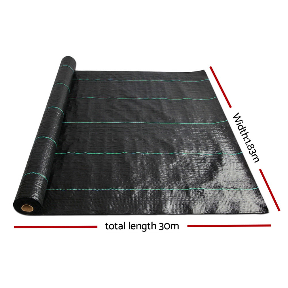 Instahut 1.83x30m Weed Mat Woven Fabric Weed Mat Control Matting Garden Plant โ image 2