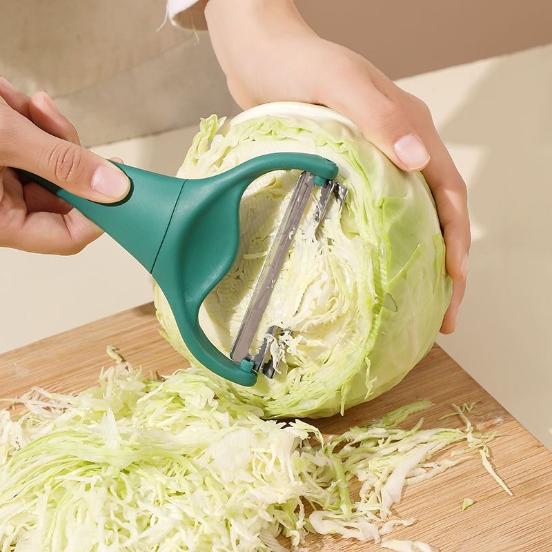Dual Blade Vegetable Peeler & Cabbage Shredder, 2 in 1 Stainless Steel Julienne Slicer for Cabbage, Carrot, Potato, Fruit Salad Making — image 2