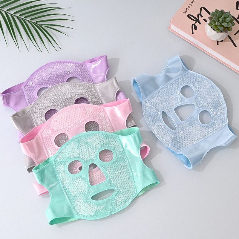 Gel Bead Hot & Cold Facial Mask & Eye Mask Set, Cooling Heating Pack for Face & Eye Relief—Pink — image 5