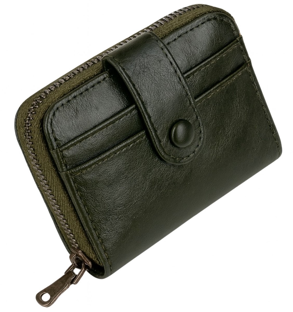 Billfold Retro Wallet & Card Holder | For 11 Cards | Credit Card Holder | With Cash Compartment | Card Holder | Wallet | PU Leather | Men's | Dark Green