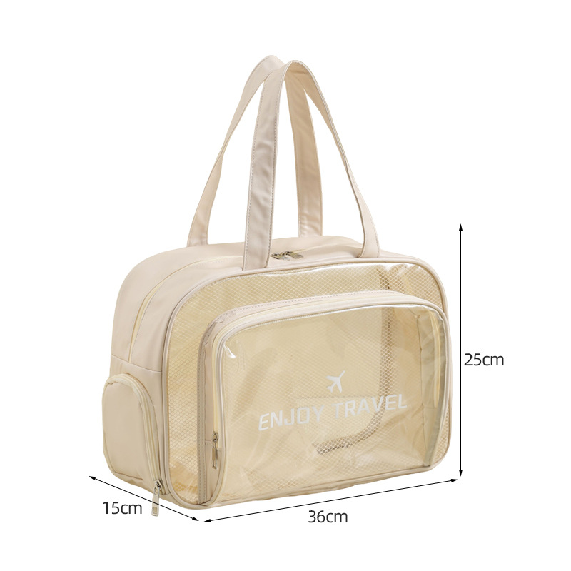 Waterproof beach bag with wet and dry separation, gym and swim storage bag, toiletries and cosmetic bag for swimsuits and goggles (Gray has no shoe โ image 2