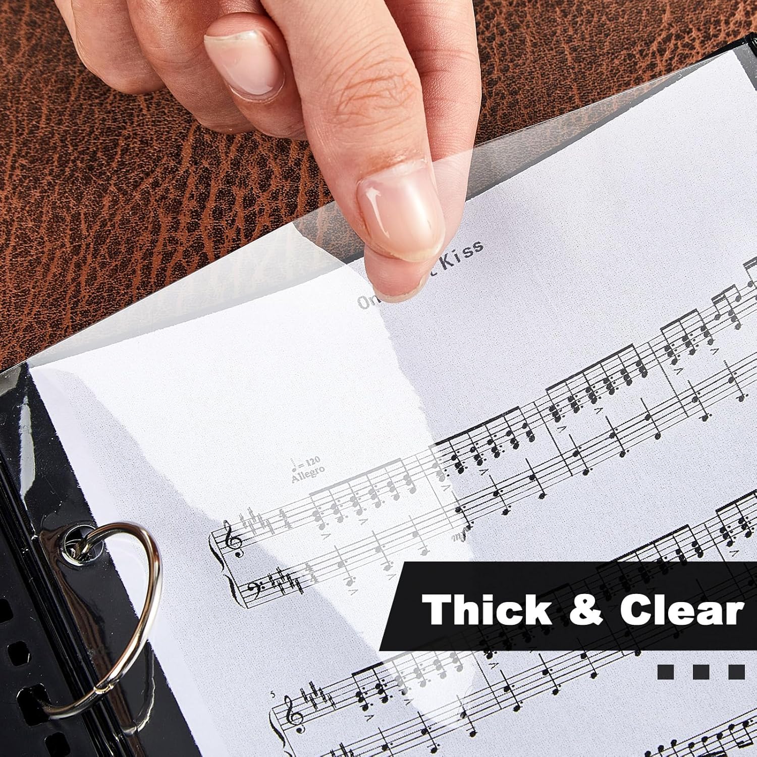 Amylove 4 Pack Music Flip Folder Marching Band Plastic Flip Folder Each with 10 Windows โ image 2