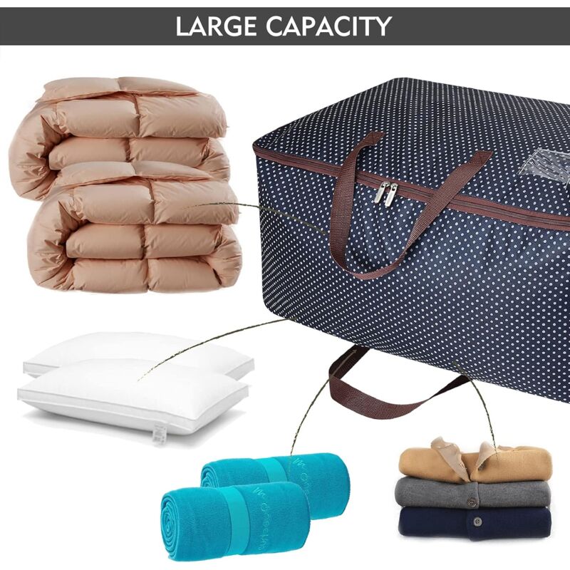 100L Garment Bags, Thick Oversized Organizer Storage Bag, Travel Bag (Blue) — image 4