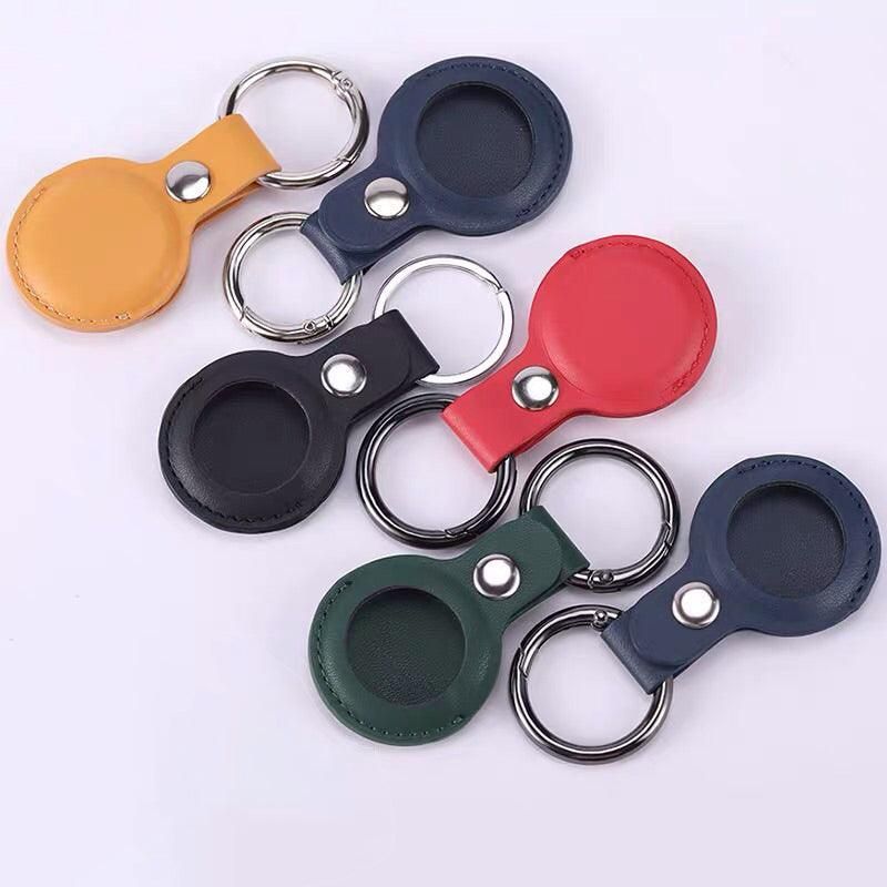 For Apple Airtag Leather Case Cover Air Tag Keychain Holder Sleeve Shell Tracker - Blue — image 4