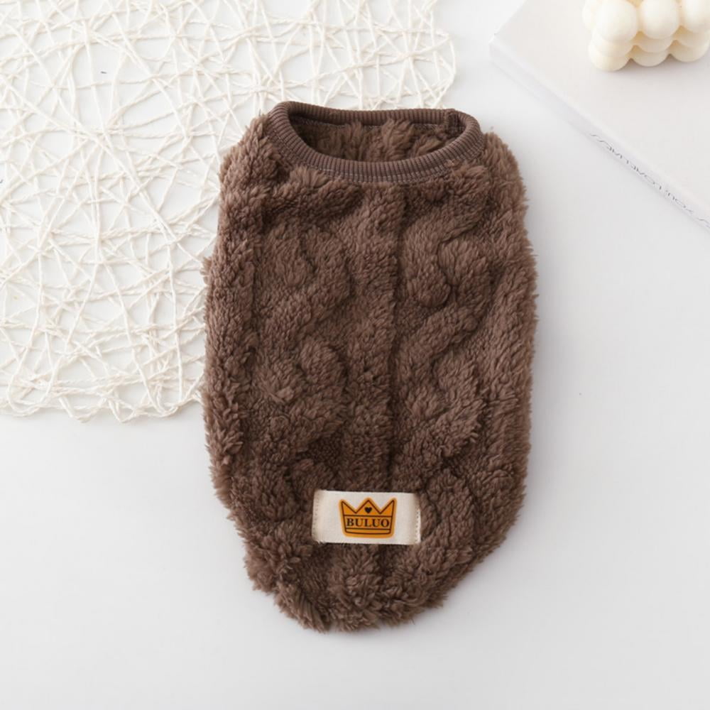 Cat Sweaters Kitty Sweater for Cats Knitwear,Small Dogs Kitten Clothes Male and Female,High Stretch,Soft,Warm Dog Clothes for Small Dog and Cat Winter M Brown — image 3