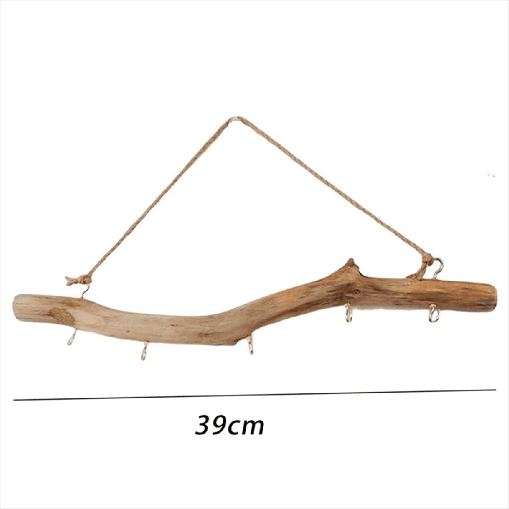 Wooden Hook Driftwood Hook Vintage Decor Supplies Easy to Use Branch Hanger Holder for Entryway Smal Wood Color Wood — image 3