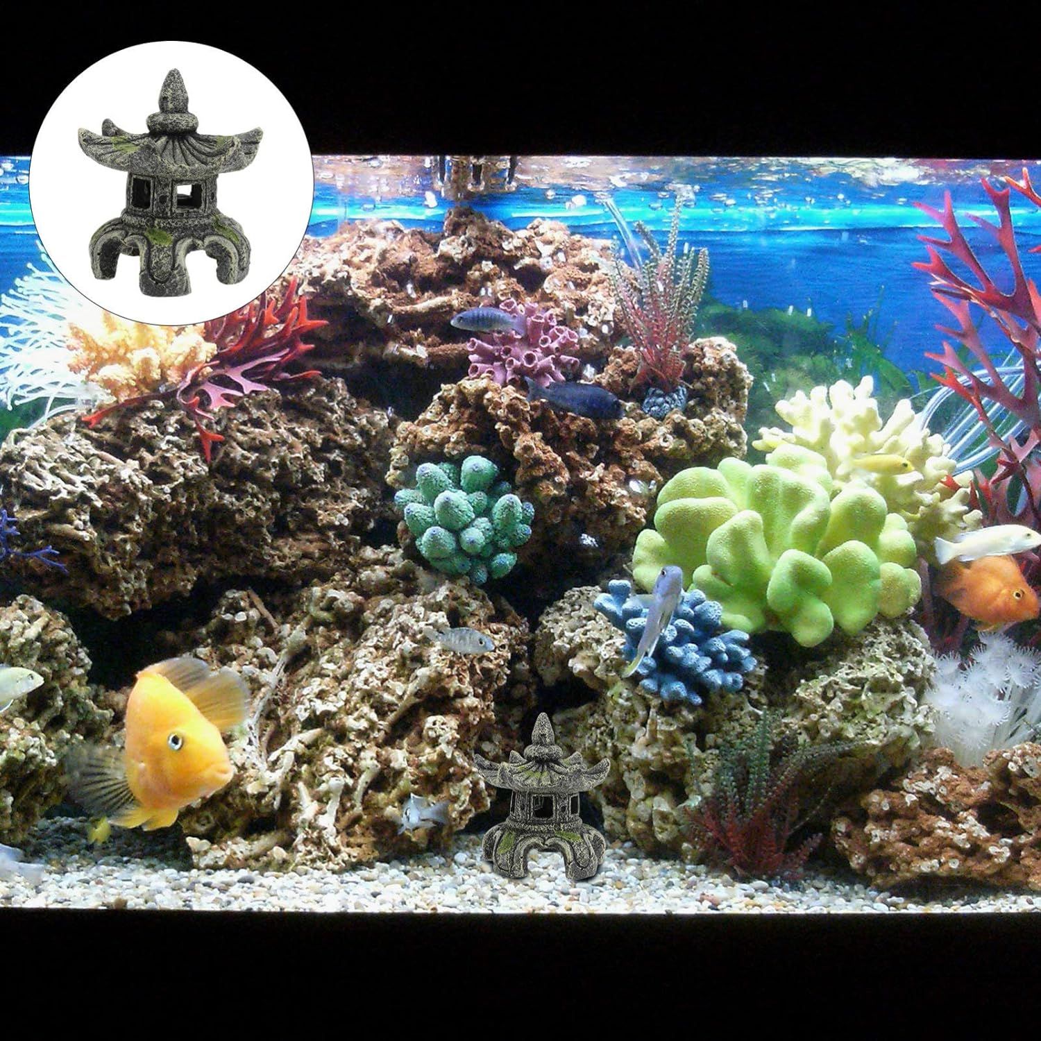 Aquarium Breeding Cave Shrimp Shelter Pavilion Aquarium Decor Landscape Ornament Breeding Hiding Spots Holes Fish — image 5