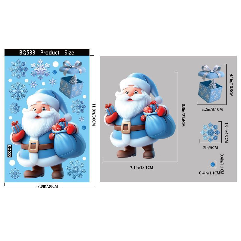 4 Styles Christmas Window Stickers Pack-04 — image 5