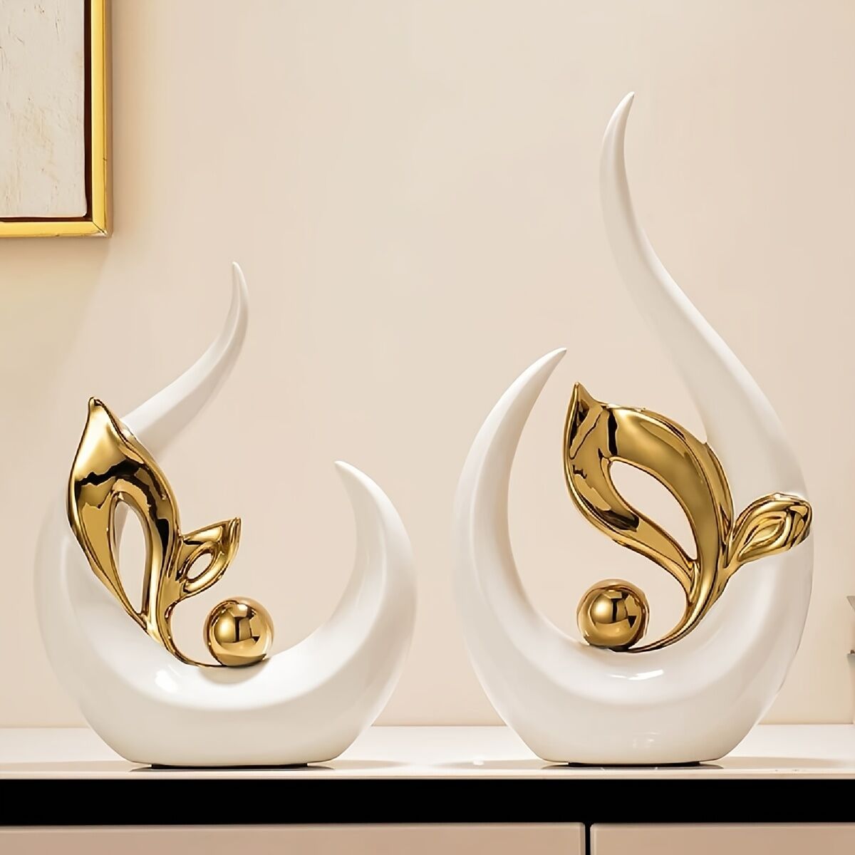 Platinum Ceramic "New Life" Sculpture: Symbolizing growth through the form of a sprouting seed, inspiring upward progress step by step