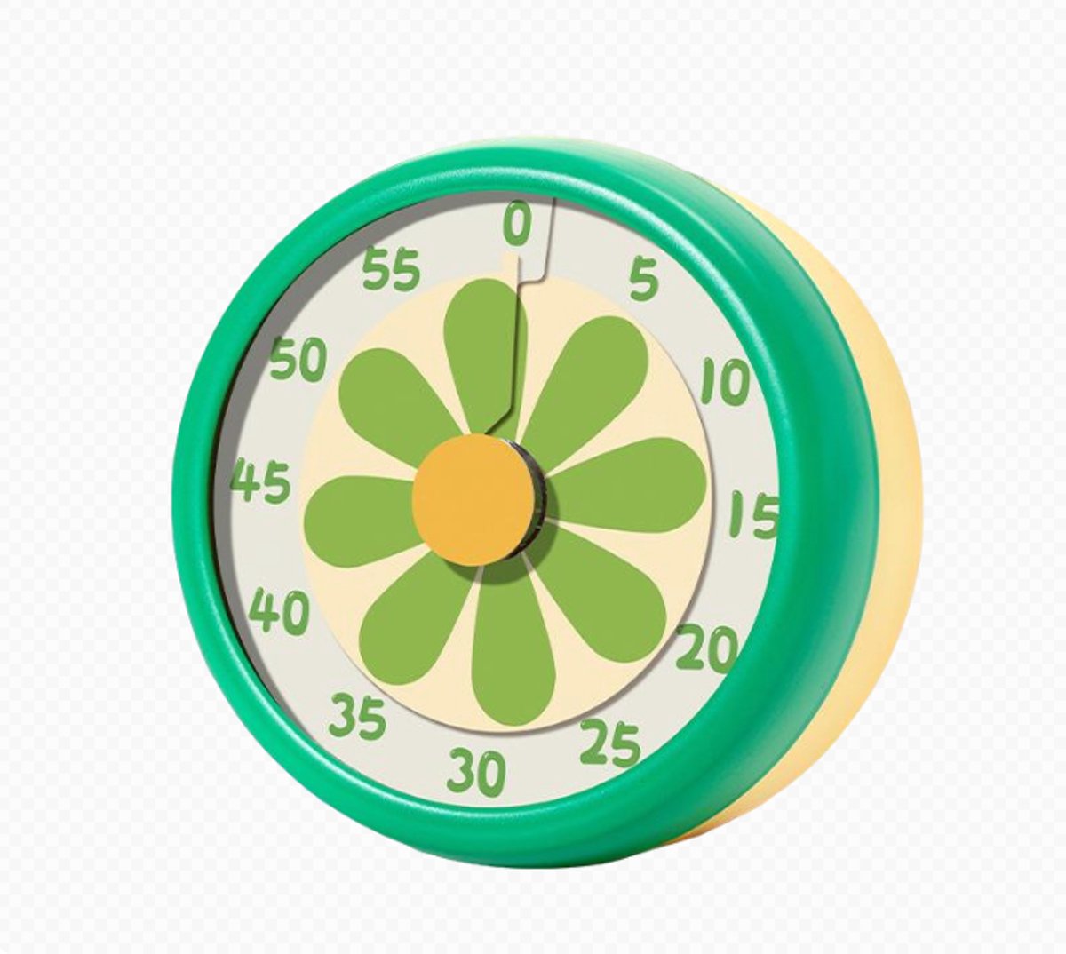 Kitchen Timer - Digital Kitchen Timer - Child-Friendly Visual Mechanical Timer - Magnetic Sticker Timer - Flower Pattern