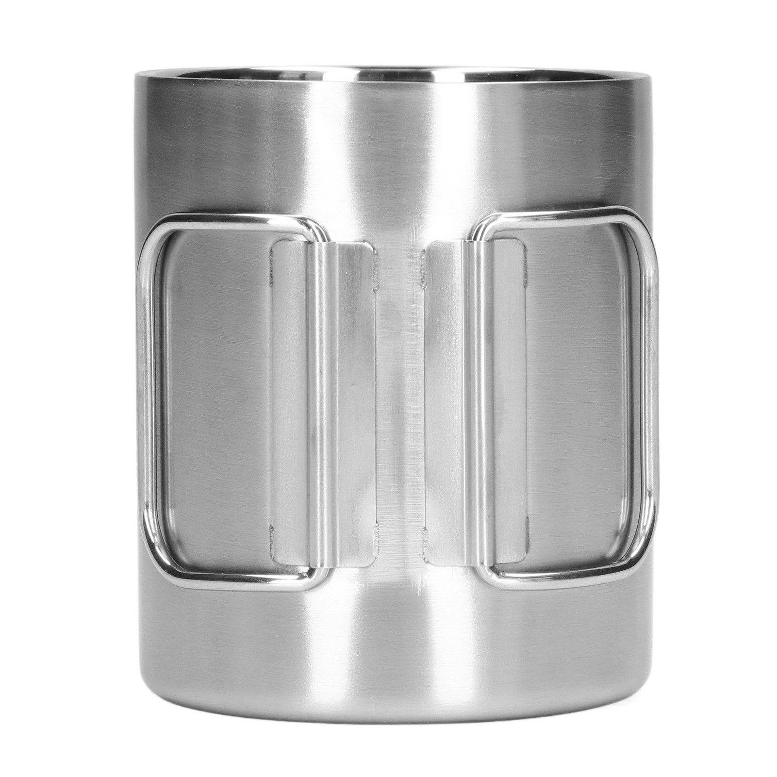 Stainless Steel Cup Corrosion Resistant Folding Handle Folding Design Exquisite Coffee Mug — image 2