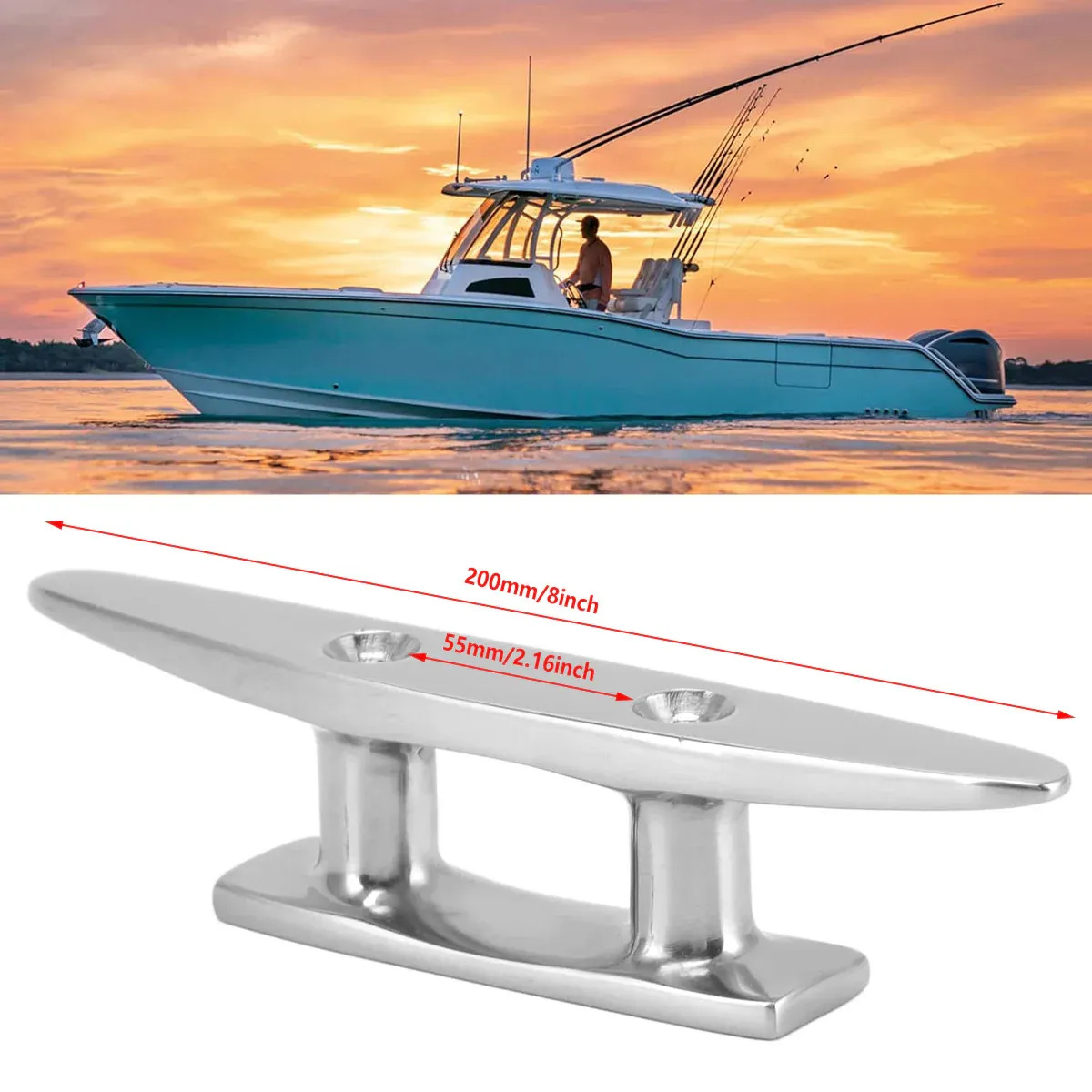 Cable Bolt 200mm Integral Mooring Column Fishing Boat Marine Yacht Accessories — image 3
