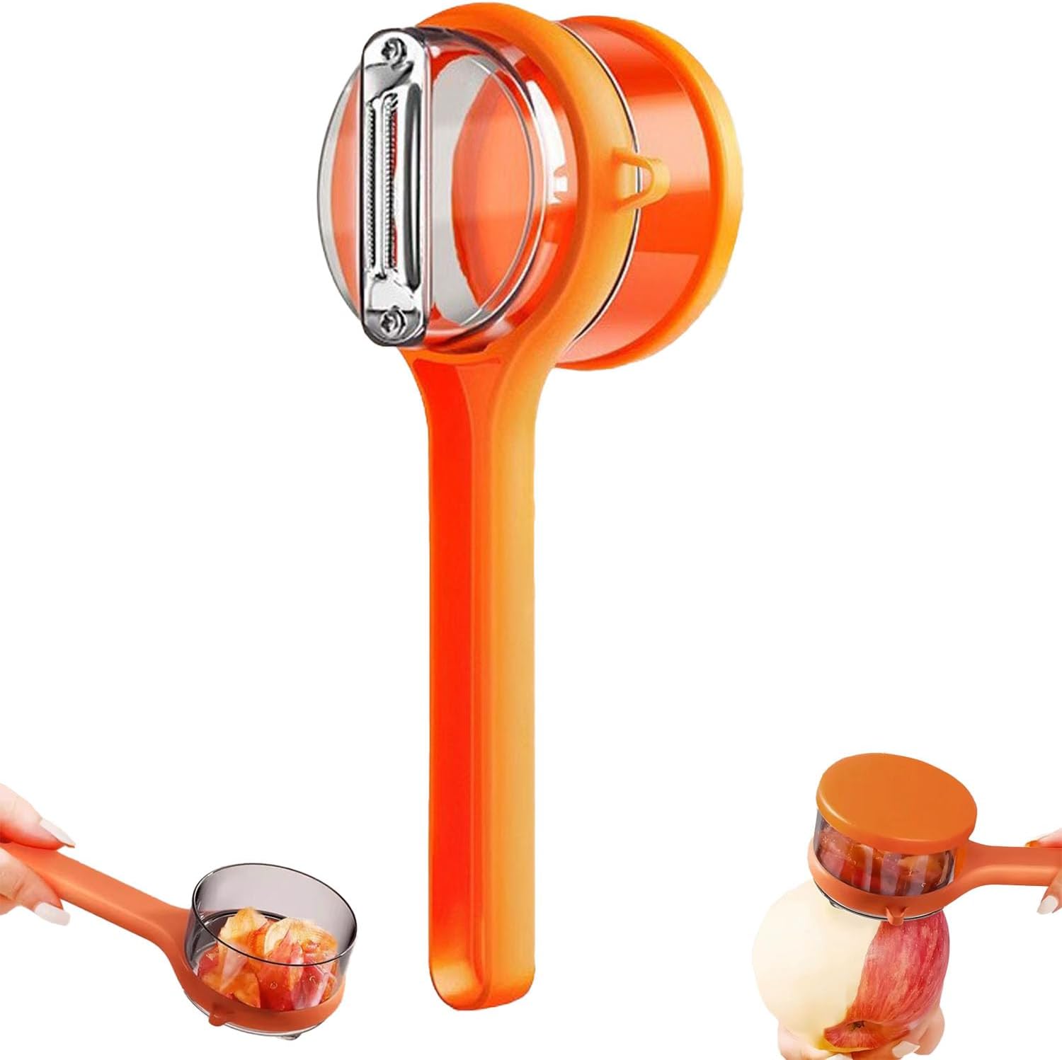 Vegetable Peeler - Fruit and Vegetable Peeler - with Storage Box - Safe and Efficient - Double-Sided Sharp Stainless Steel Blades - Easy to Clean - Process