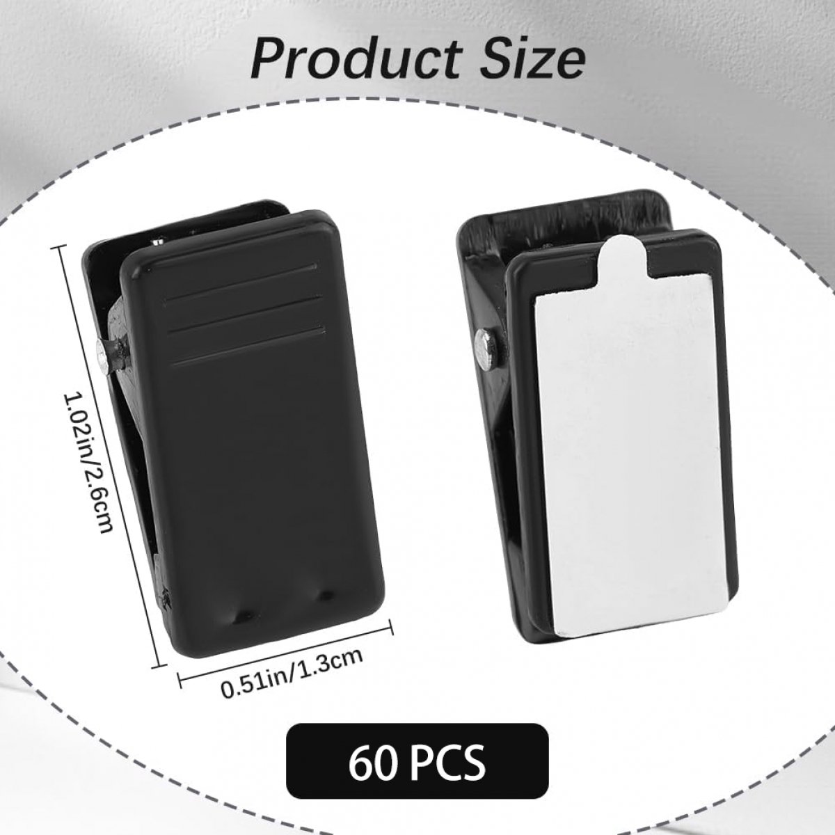 60 pieces - 1.3*2.6 cm - PP clip - self-adhesive spring clips - acrylic glue clips - self-adhesive plastic wall clips - small self-adhesive clip - small size — image 5