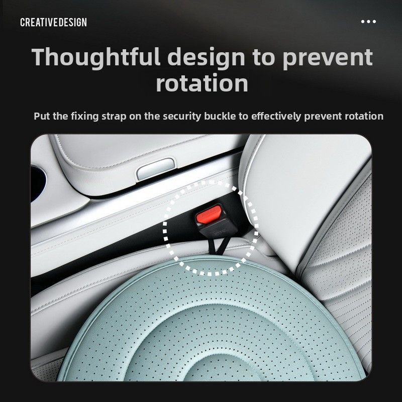 Beige 360 Degree Rotating Car Seat Cushion - 53cm Nano Tech Swivel Mobility Aid - Easy Vehicle Entry and Exit for Seniors, Breathable Non Slip Ergonomic — image 2