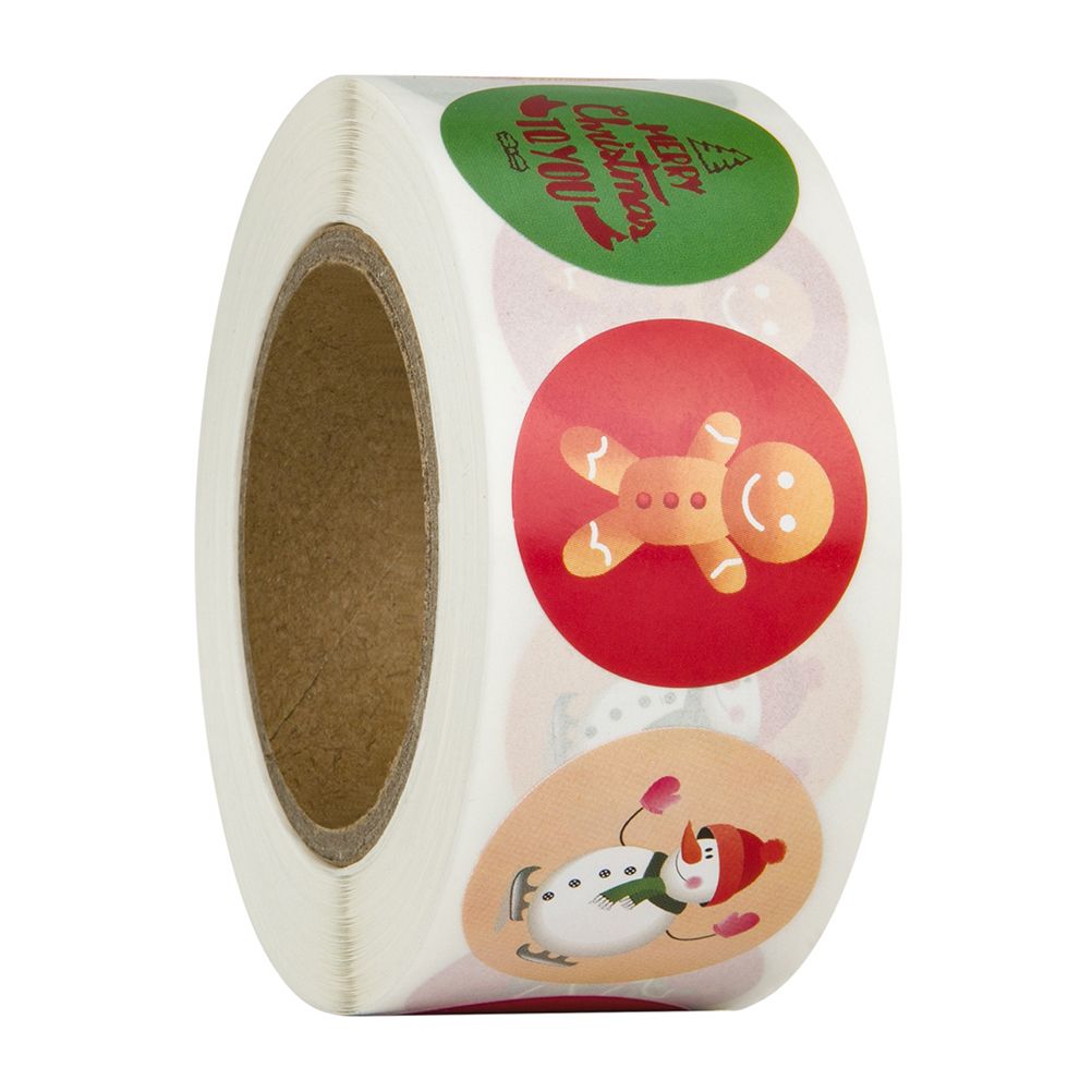 500Pcs Christmas Stickers DIY Cake Biscuit Sealing Labels Gift Box Adhesive Stickers โ image 2
