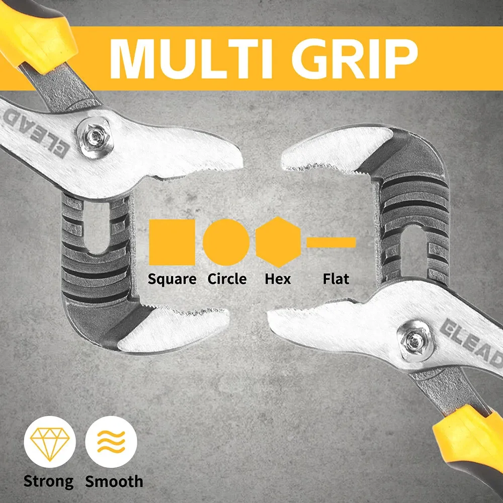 ELEAD 4Pcs Groove Joint Pliers Set Adjustable Water Pump Pliers with Tool Bag — image 4