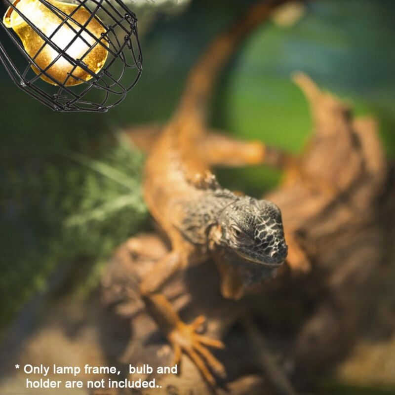 Reptile Heat Lamp Cover, Reptile Heat Lamp Shade - Wire Reptile Heater Guard, Anti-Scald Lamp Mesh Cover For Terrarium — image 4