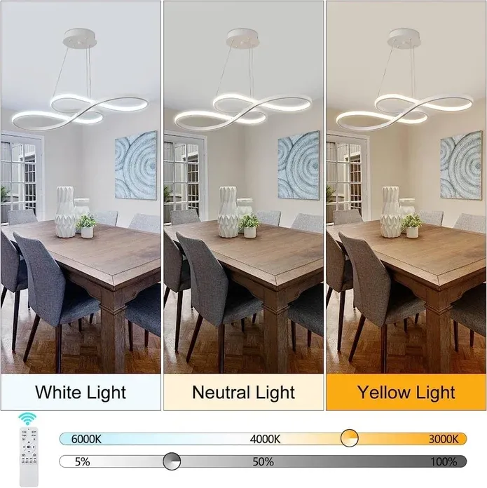 BAMDECOR A022 Modern Designer Infinity LED Chandelier Island Ceiling Pendant Light (120/150cm-Silver) — image 5