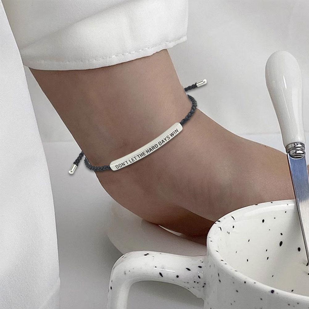 Don't Let the Tough Days Win Bracelet for Women and Men, Inspirational Black onesize โ image 4