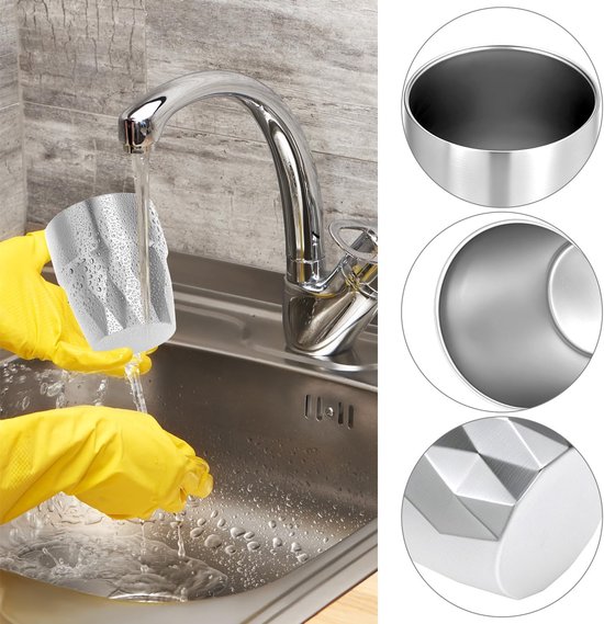 Cups - 4-piece set - Stainless steel cups - Double-walled water cups made of 304 stainless steel - beer cups - coffee cups — image 6
