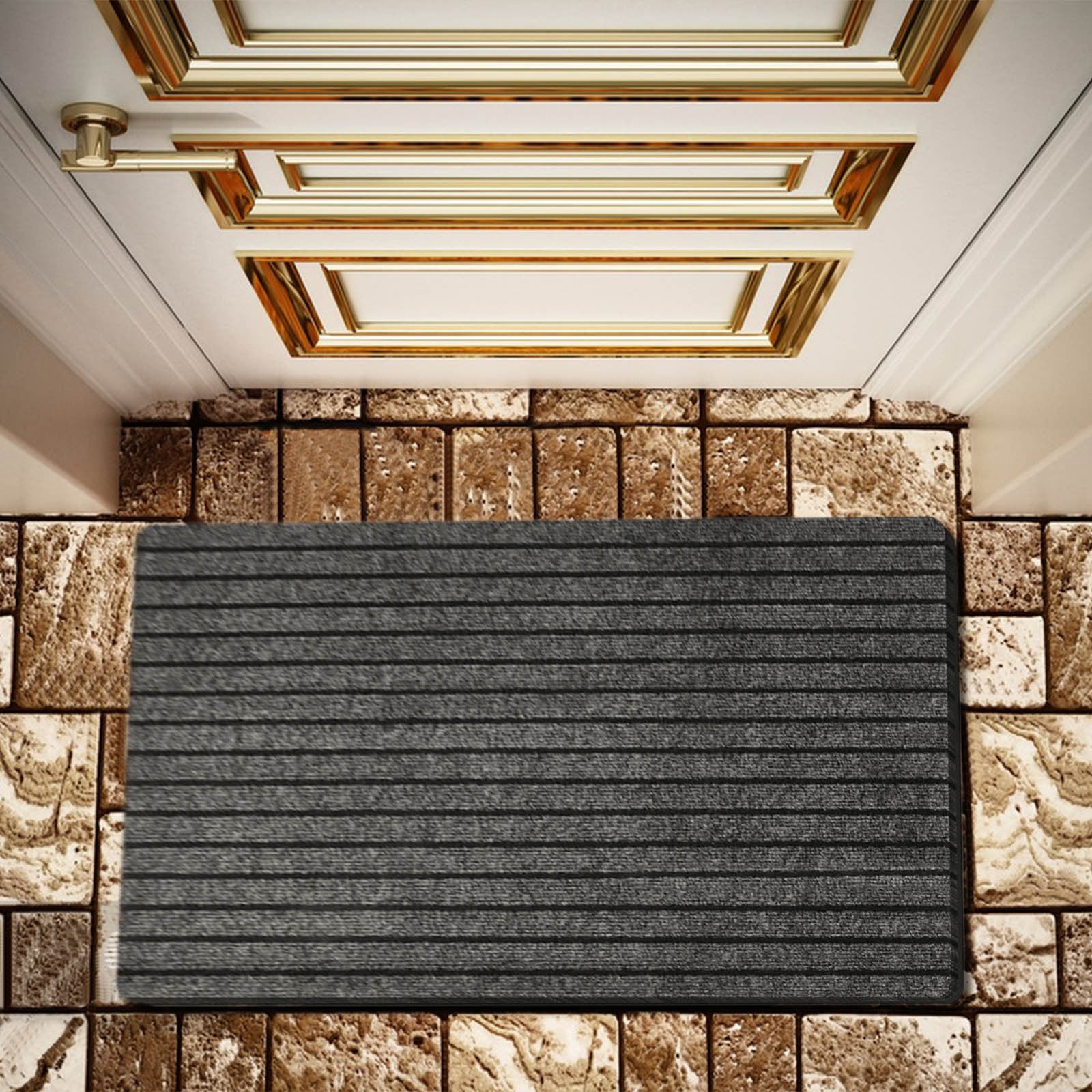 Absorbent Door Mat Durable Stylish Easy to Clean for Living Room Kitchen Entryway Gray, 40 × 24 Inch — image 4