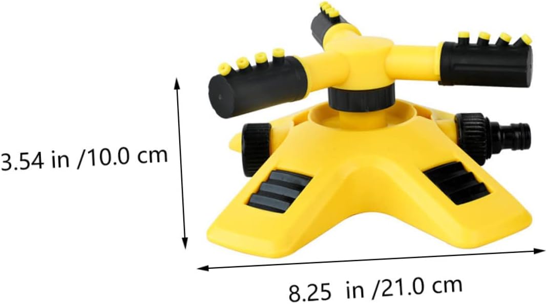 360 Degree Rotating Garden Sprinkler for Lawns and Irrigation, Automatic Watering System for Outdoor Plants and Grass, Yellow and Black — image 2