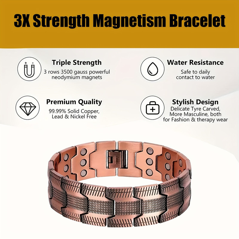 3X Strong Copper Magnetic Bracelet for Men โ image 6