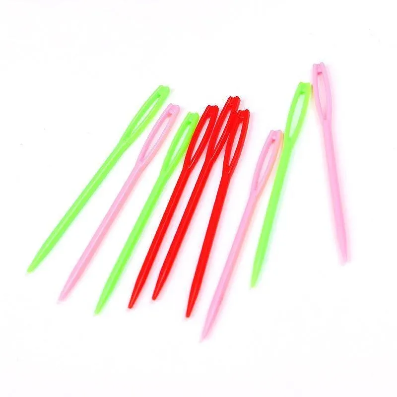 Mix Colour 20PCS Plastic Darning Threading Weaving Sewing Needles — image 4
