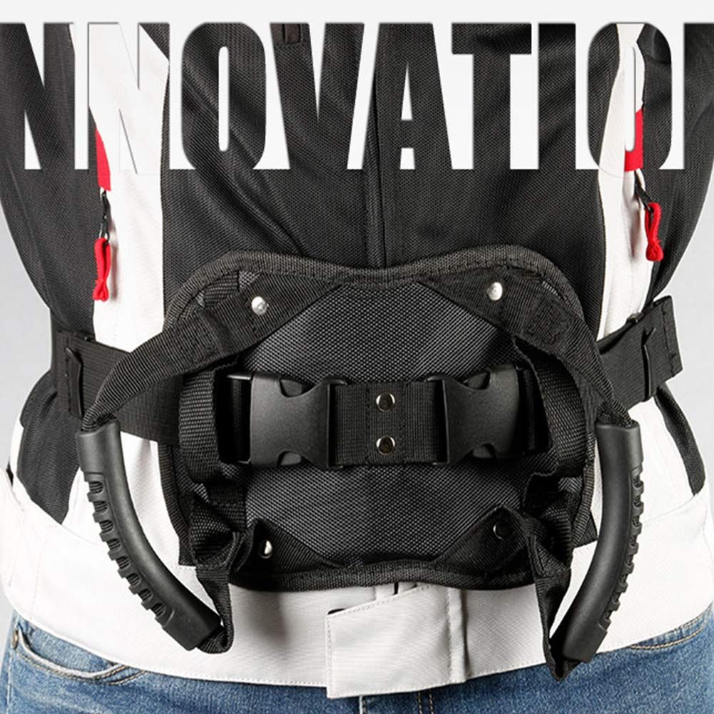 Motorcycle Backseat Handle, Adjustable Reinforce Buckle Bandage, Waist Belt Black Backseat Handle (size:24x16cm) — image 2