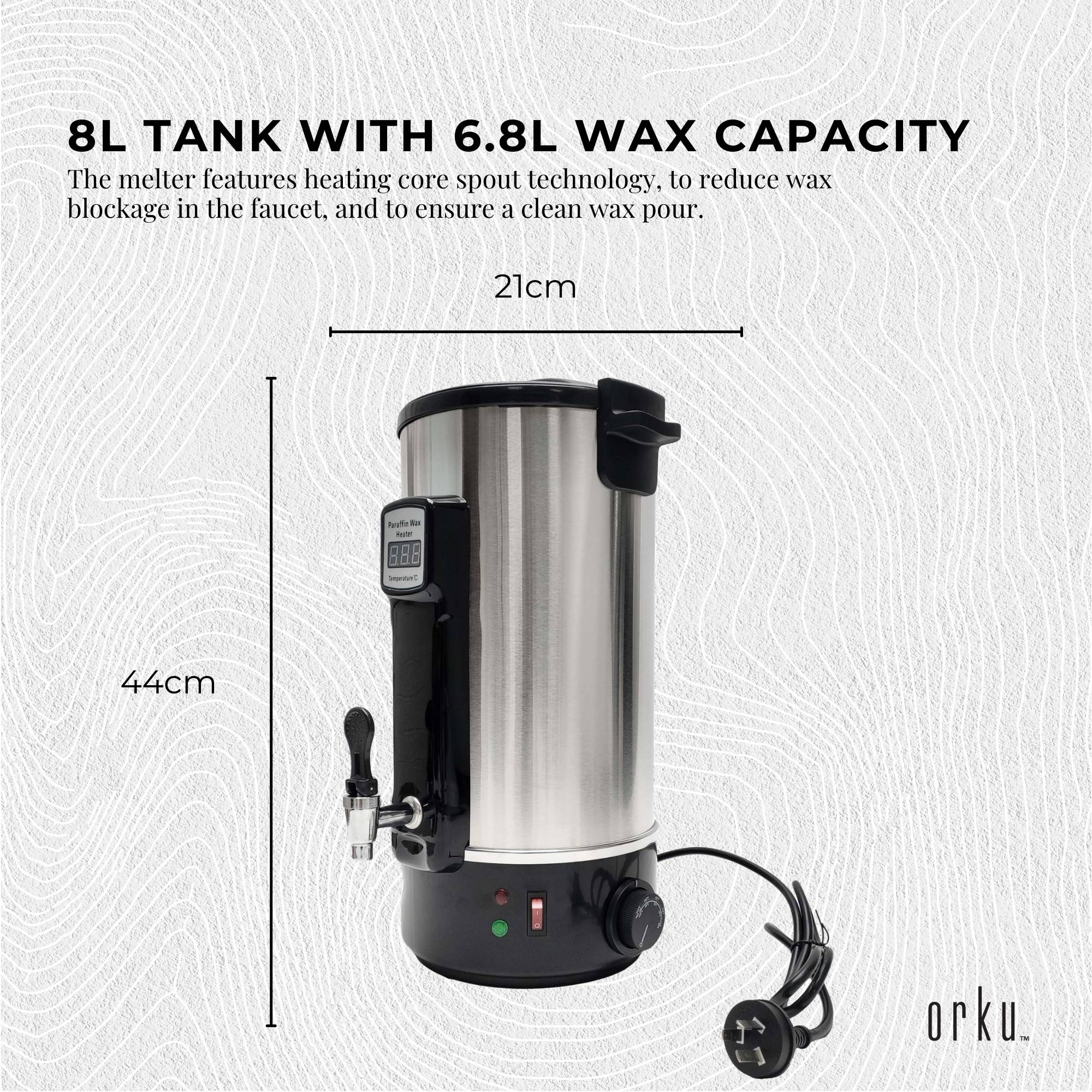 8L Orku Candle Wax Heater With Tap And Accessories - Candle Making Melter Pot โ image 2