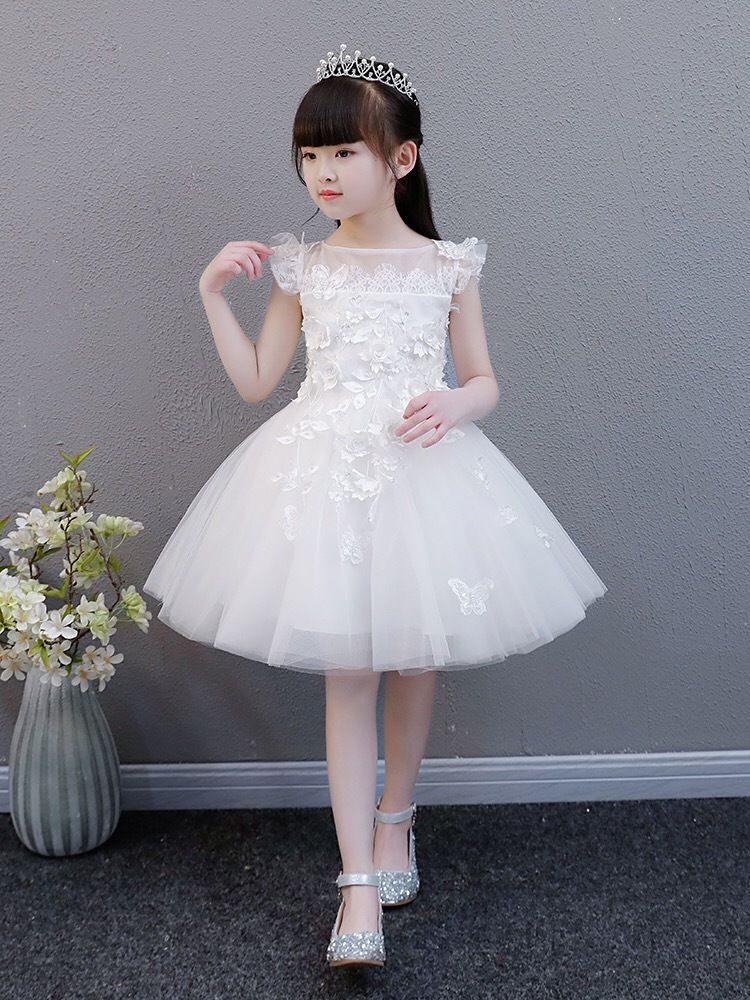 Girls Princess Dress Di Yi Tong White Summer Mesh 8992 White 120cm — image 4