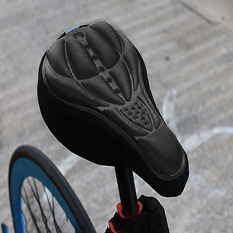 Bicycle Saddle Cover Mountain Bike 3D Cushion Cover Bicycle Cushion Bicycle Thickened Silicone Sponge Cushion Soft Saddle — image 2