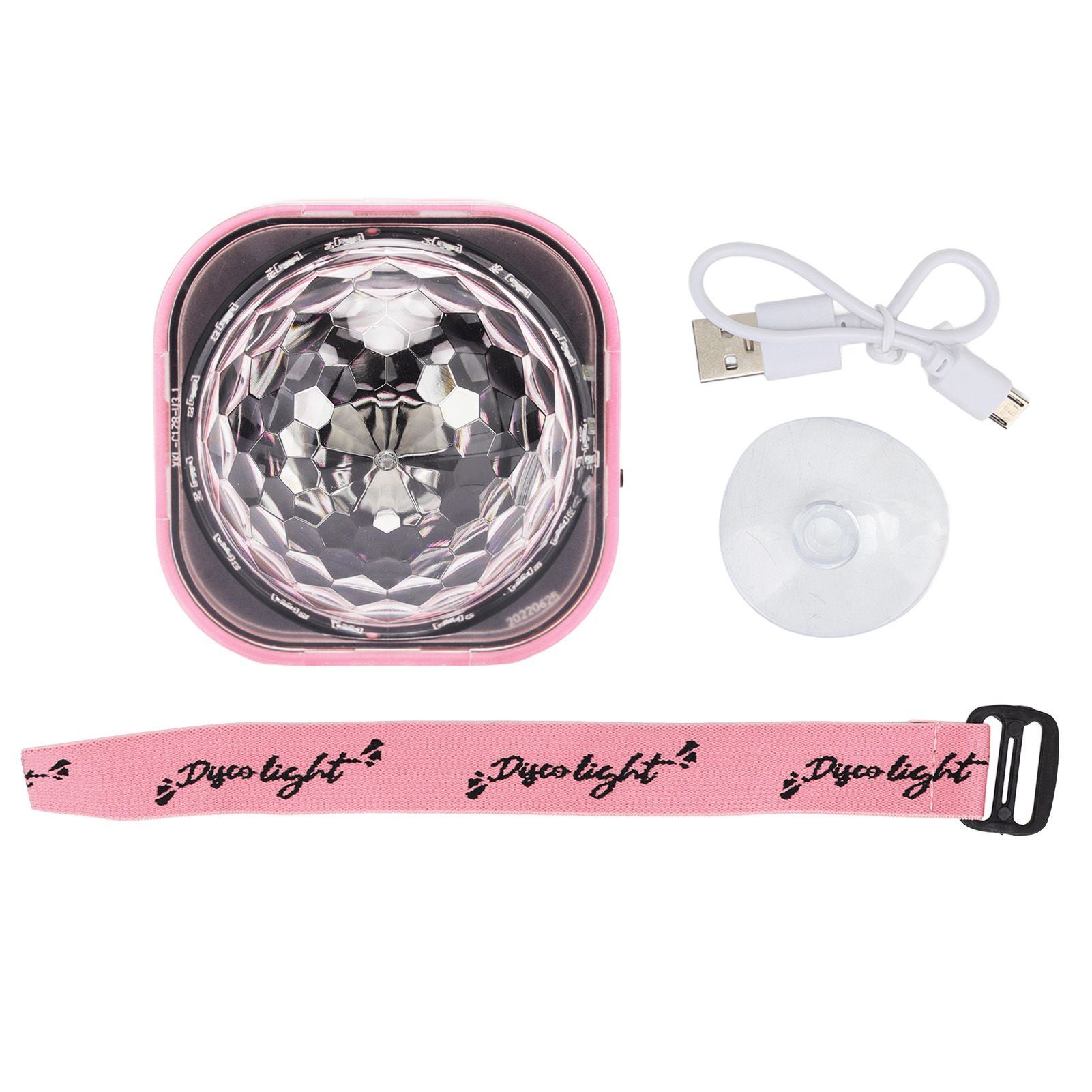 Colorful Wrist Ambient Light Ball Stage Bracelet Lamp RGB Wrist Light for Car KTV Wedding Pink Shell