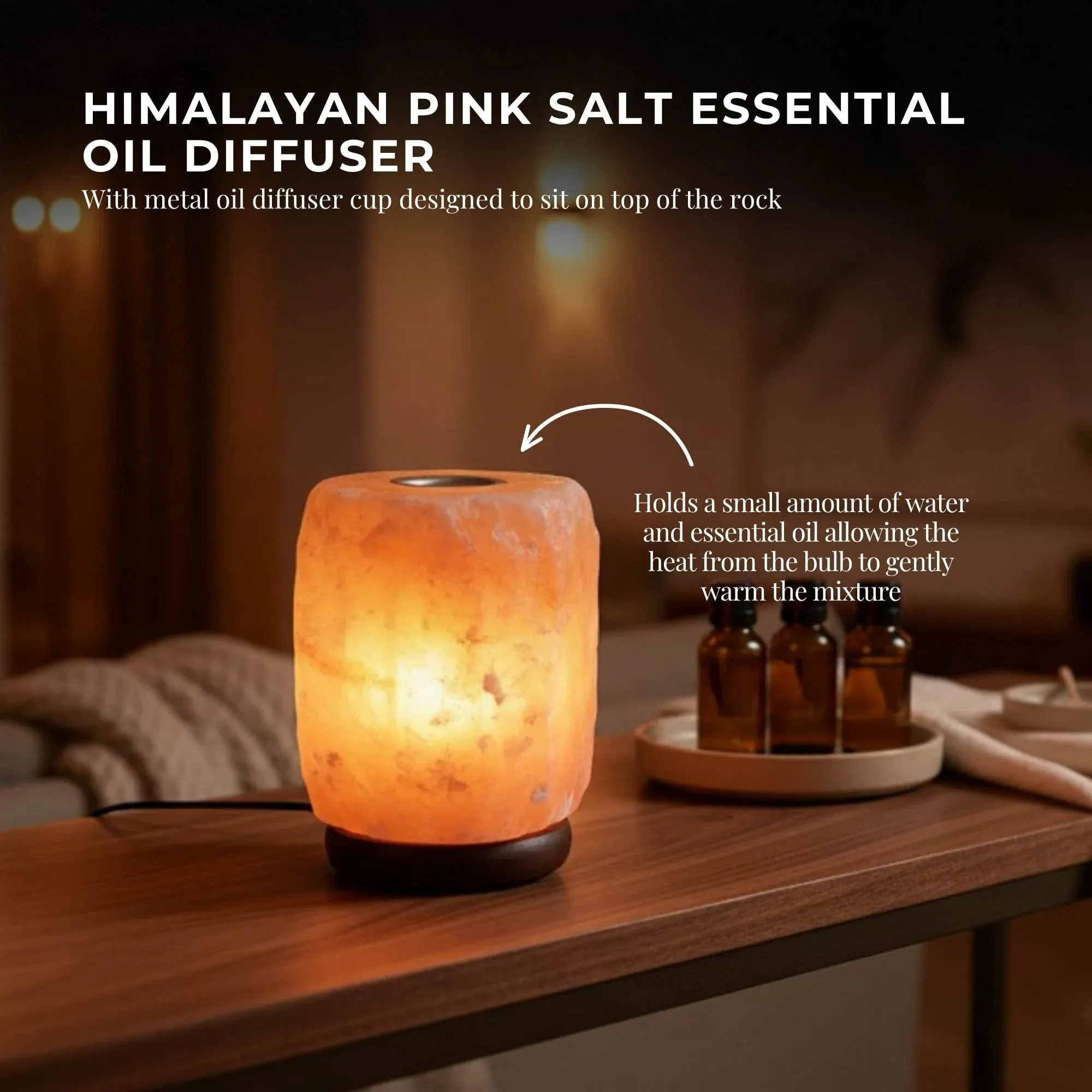 Orku 3-5kg Himalayan Pink Salt Aromatherapy Lamp - Essential Oil Diffuser โ image 2