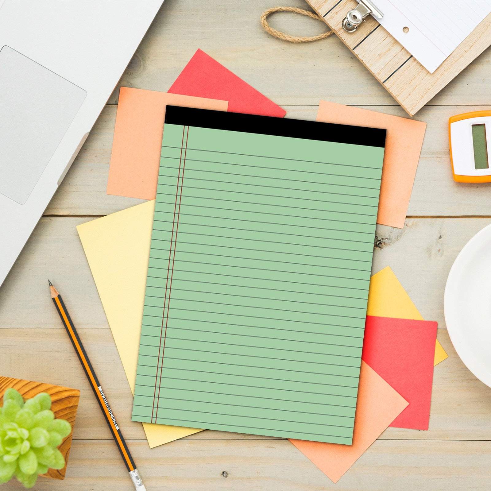 Legal Pad, 13.98 x 8.27" A3 Horizontal Line Tear-off Notepad (50 Pages), Portable Notepad Memo Planner, Colored Note Pads, College Ruled Notepads for Office — image 4