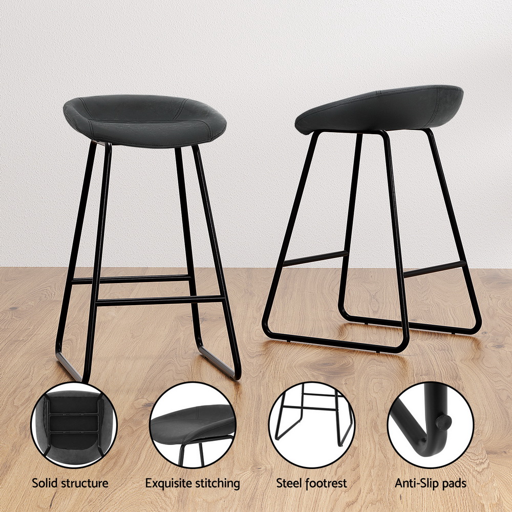 Artiss 4x Bar Stools Kitchen Dining Chairs Counter Stool PU Leather Metal โ image 5