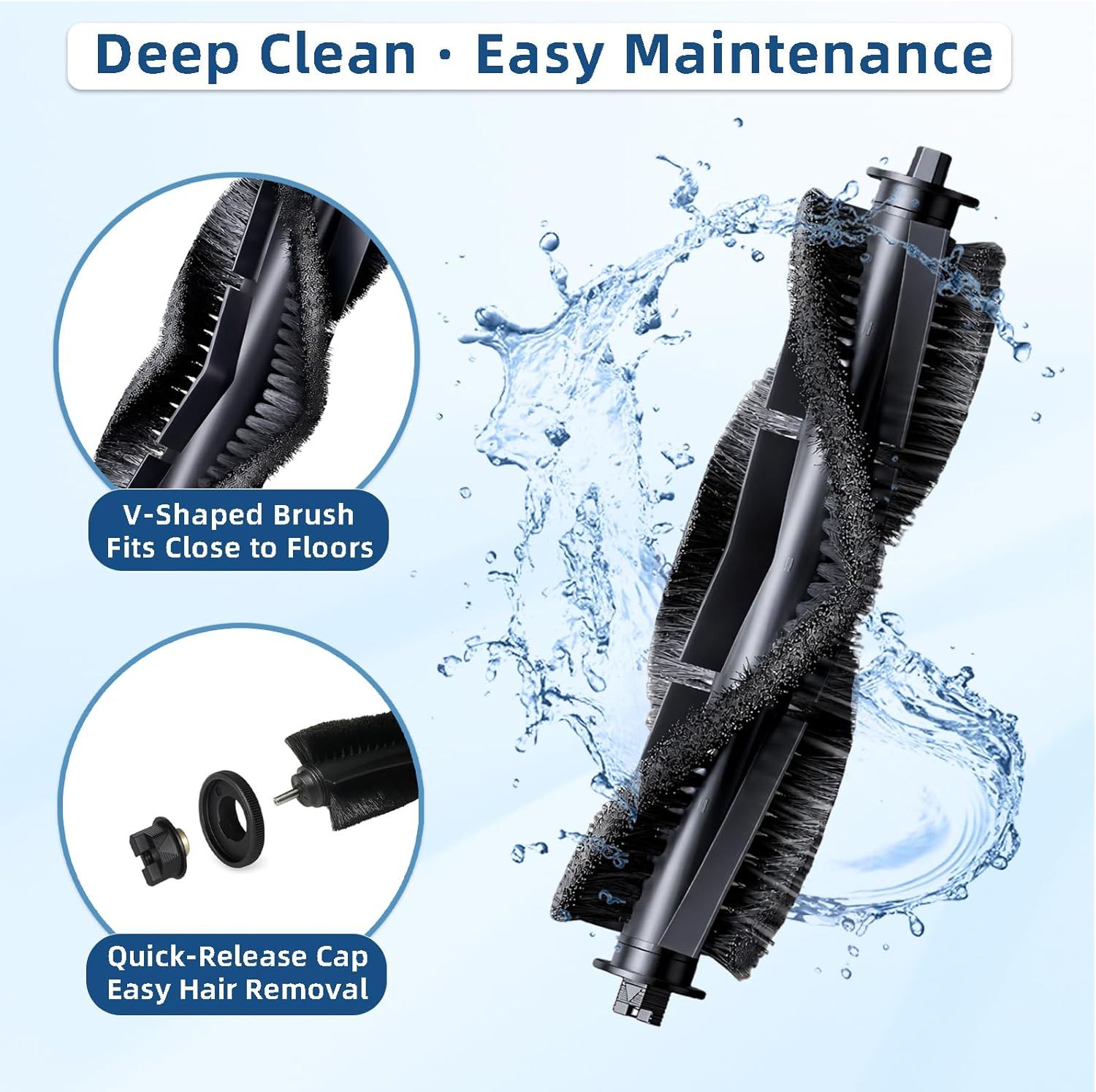 SmartClean V2 Replacement Parts Kit, Compatible with Ionvac SmartClean V2 Robovac Robot Vacuum Accessories, 2 Main Roller Brush, 6 Side Brush, 6 Hepa ilter — image 3