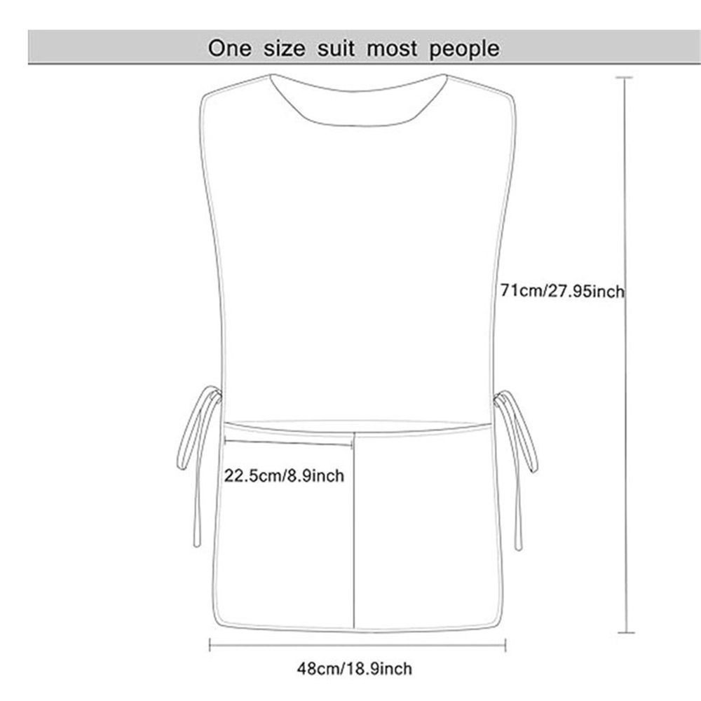 2 pack Apron Unisex Waterproof Apron with 2 Deep Pockets Art Smock for Painting Cleaning Artiest Apron work kitchen(black) — image 4