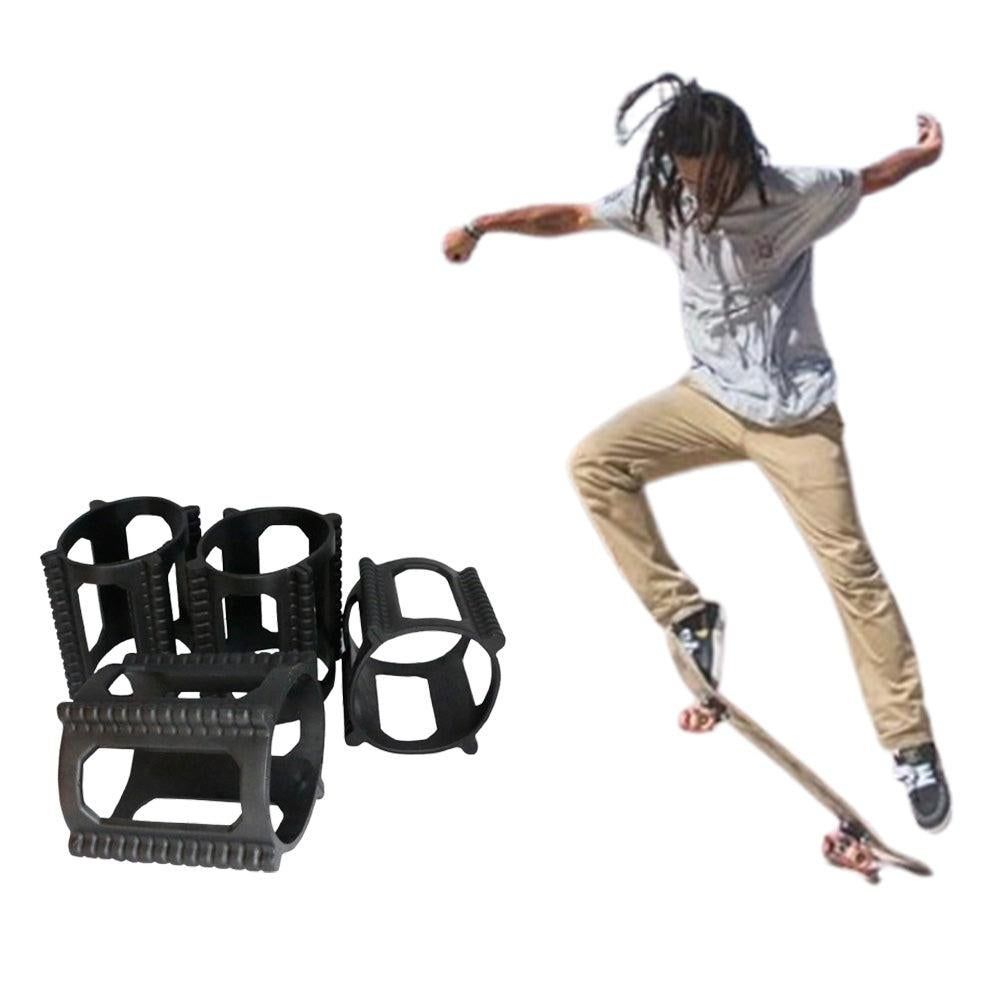 4 Pieces Skater Trick Trainers Silicone Skateboard Wheel Stop Covers Skater Skill Training Tools Red โ image 4
