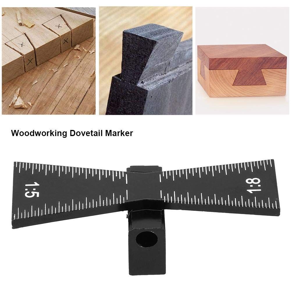 Dovetail Marker, Aluminum Alloy Dovetail Marking Jig, Woodworking Dovetail Ruler Marker, Dovetail Jig Guide for Cork,(1:5 1:8) โ image 5