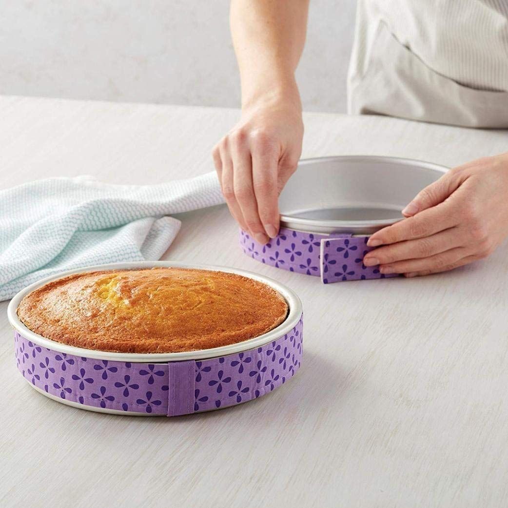 4-Piece Cake Pan Dampen Strips, Super Absorbent Thick Cotton Strips for Baking, Cake Leveler and Baking Supplies β image 3