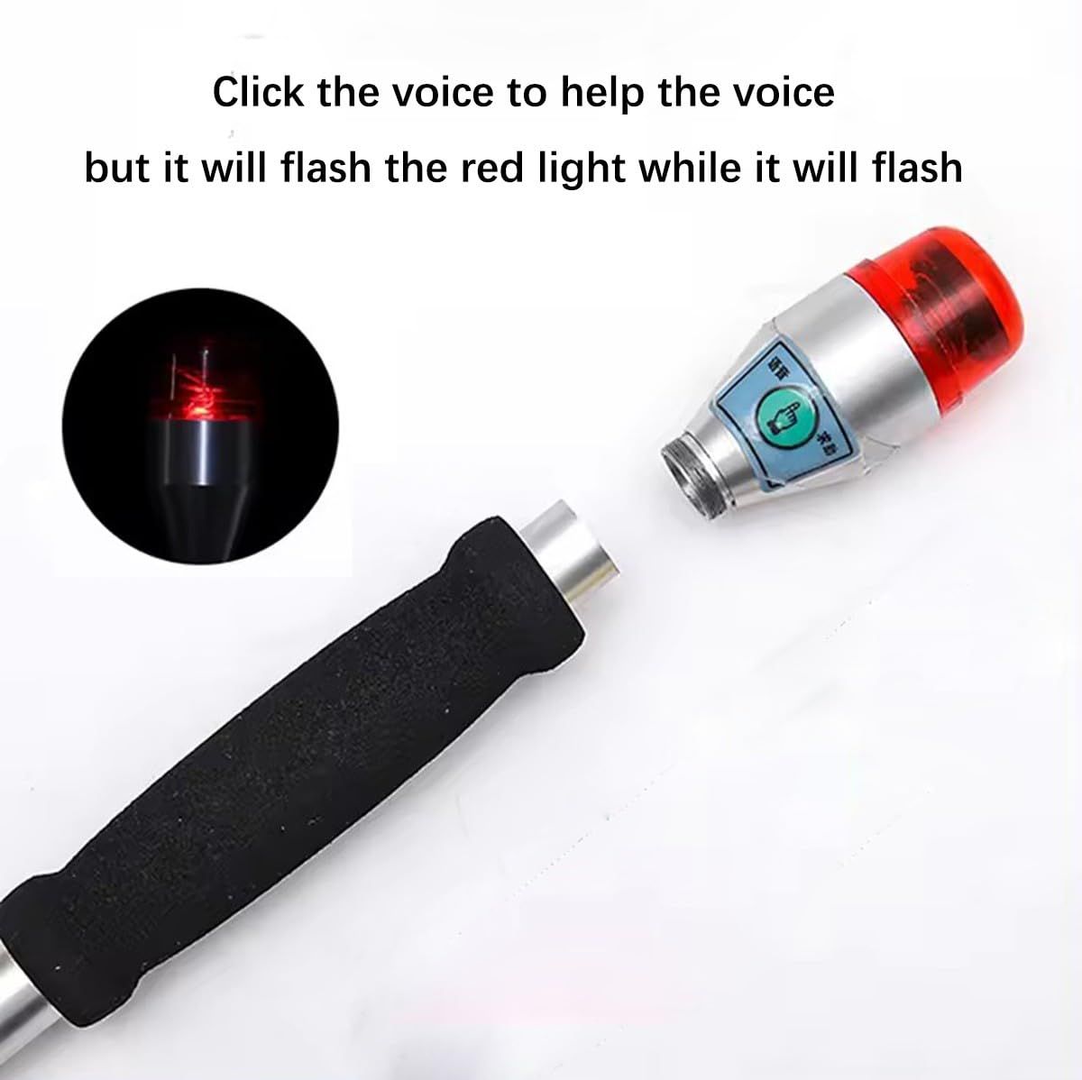 Blind Cane with Voice - Reflective Folding Walking Stick - Anti Slip Mobility Cane for Vision Impaired and Blind People — image 5