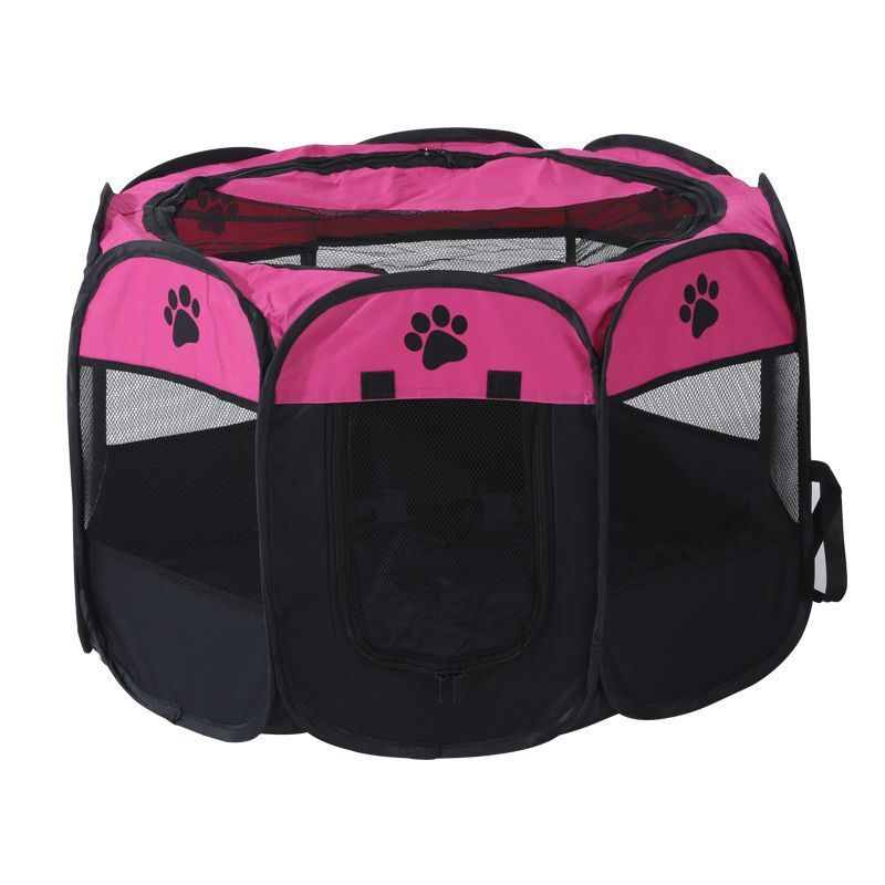 Portable Pet Playpen with Oxford Cloth, Foldable Octagon Dog & Cat Tent, Indoor & Outdoor Use size 91*91*58cm