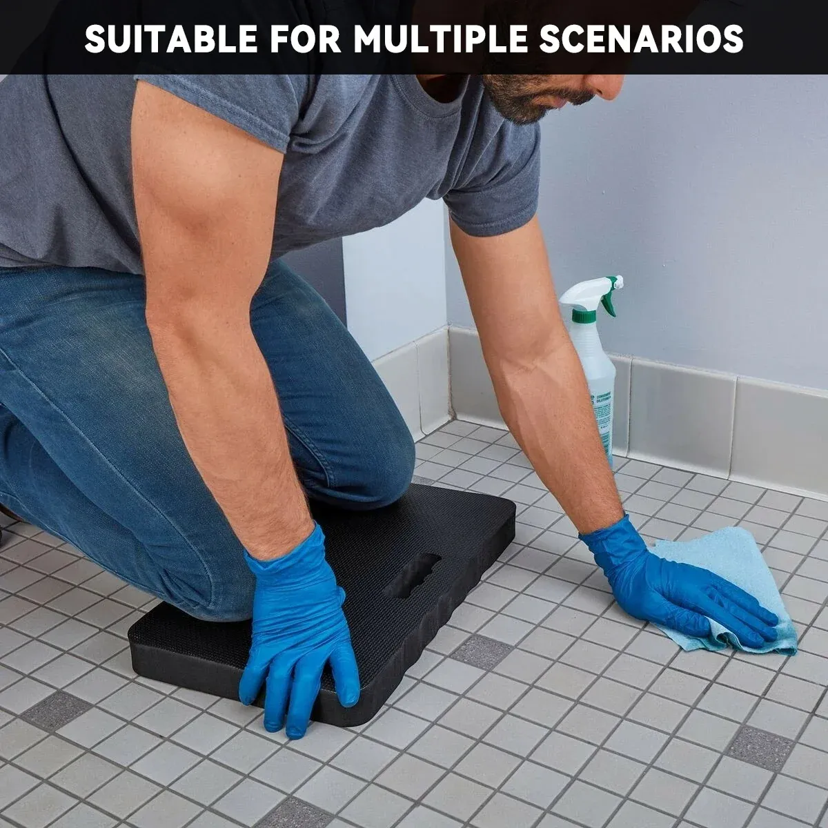 2Pcs Waterproof Anti-Slip Kneeling Cushion Home Garage Repair Knee Guard - Blue โ image 6