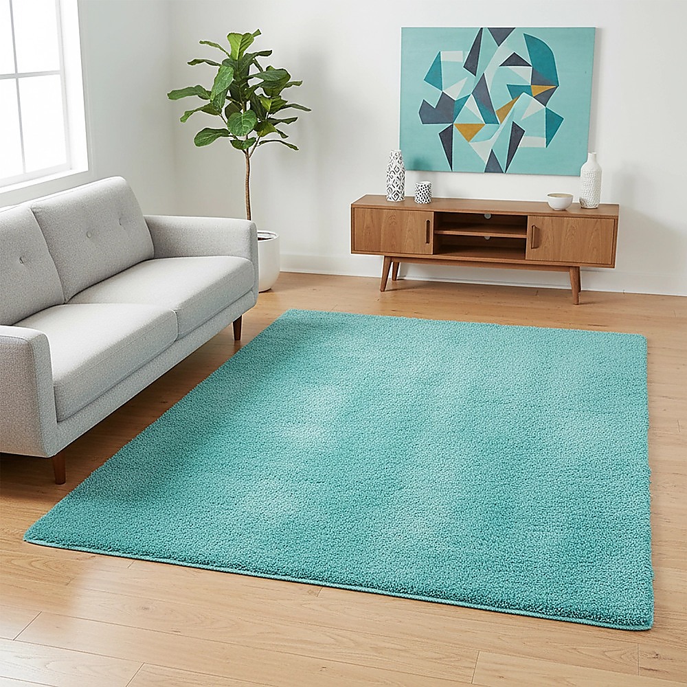 200x140cm Floor Rugs Large Shaggy Rug Area Carpet Bedroom Living Room Mat - Turquoise โ image 5