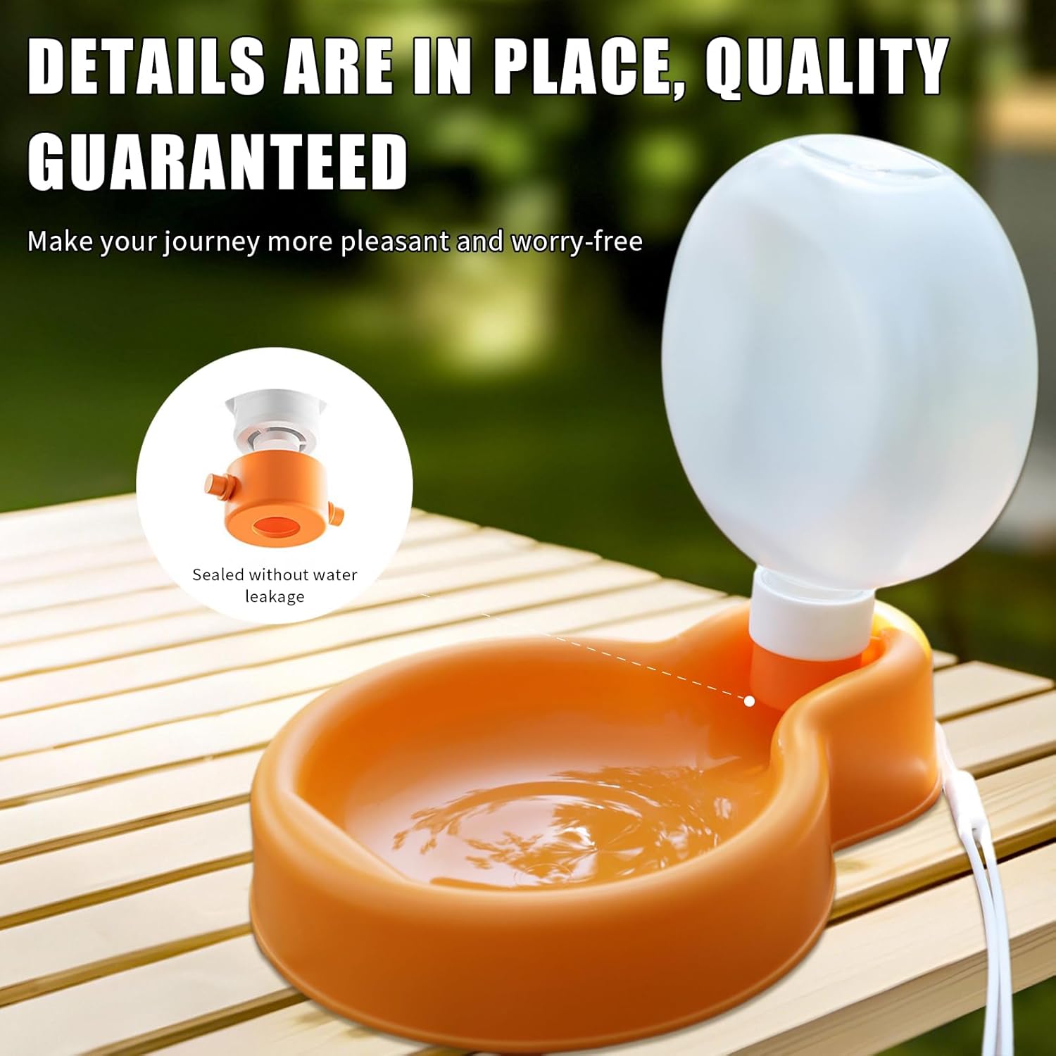 Collapsible Dog Water Bottle 350ml Leakproof BPA Free for Travel Outdoor Use — image 5